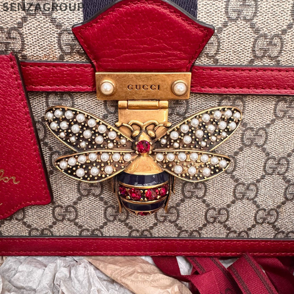 Gucci Queen Margaret Bee Buckle Shoulder Handbag - Women's Classic