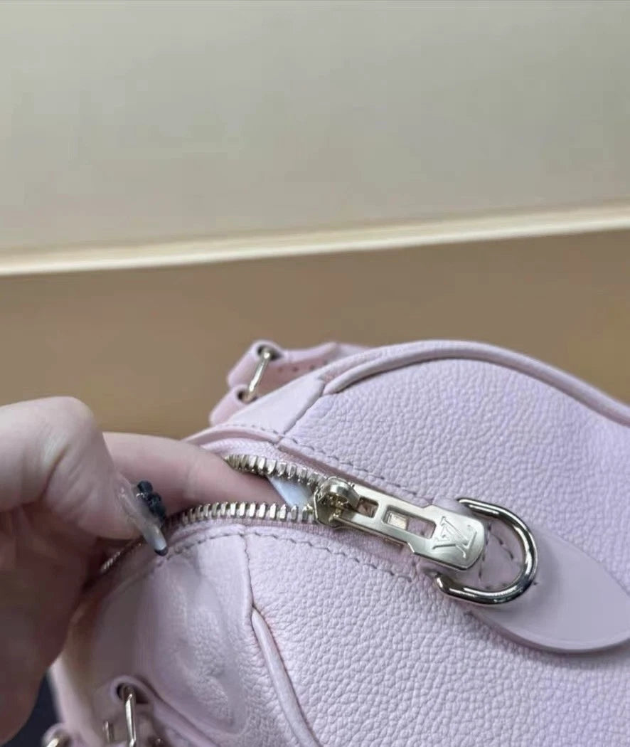 Louis Vuitton Speedy20 Pink Leather Handbag For Women