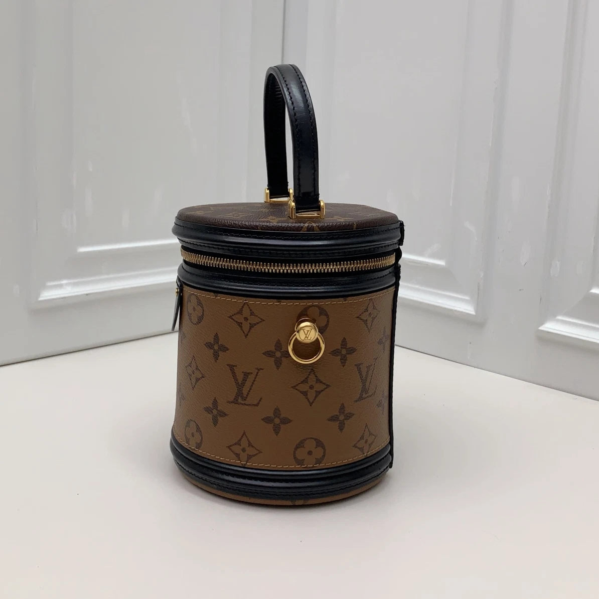 Louis Vuitton Cannes Monogram Top Handle Crossbody Bag Brown Women Classic