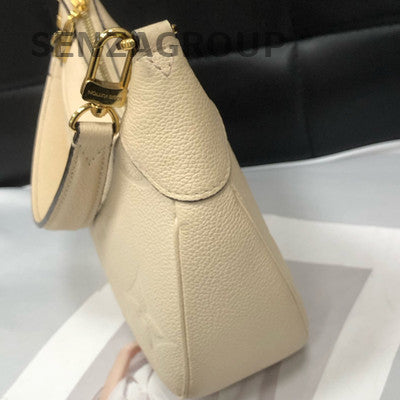 Louis Vuitton White Gold Shoulder Crossbody Bag Classic Women Fashion