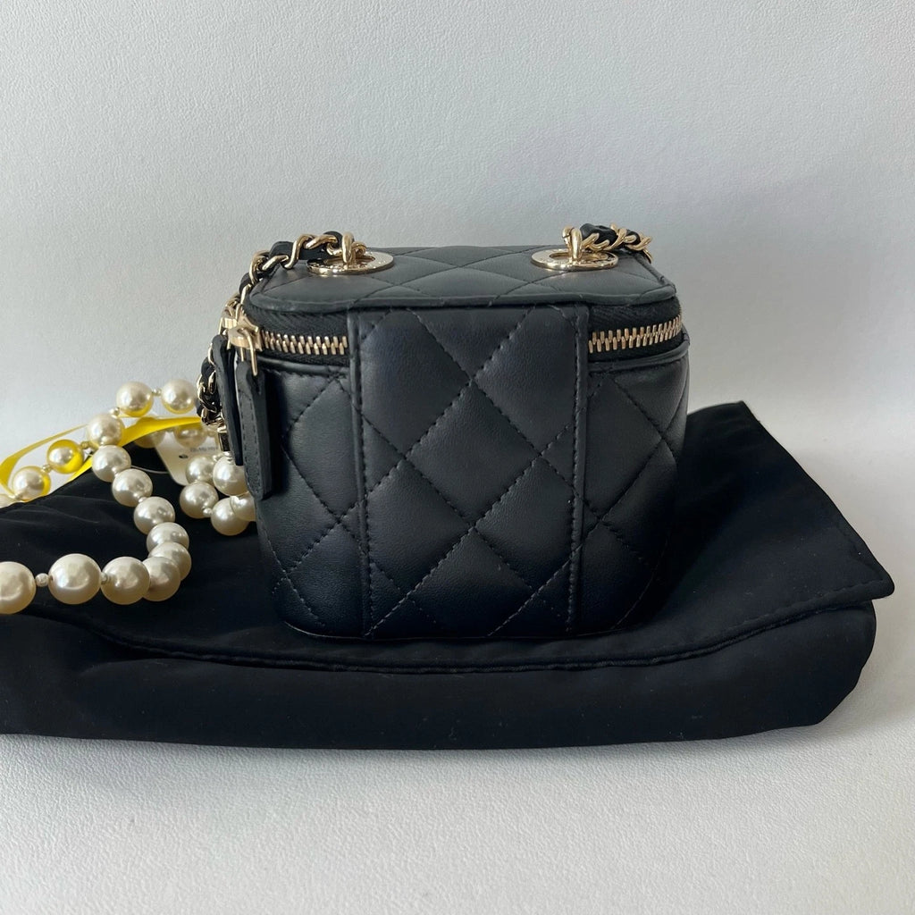 CHANEL Pearl Mini Box Chain Crossbody Shoulder Bag For Women
