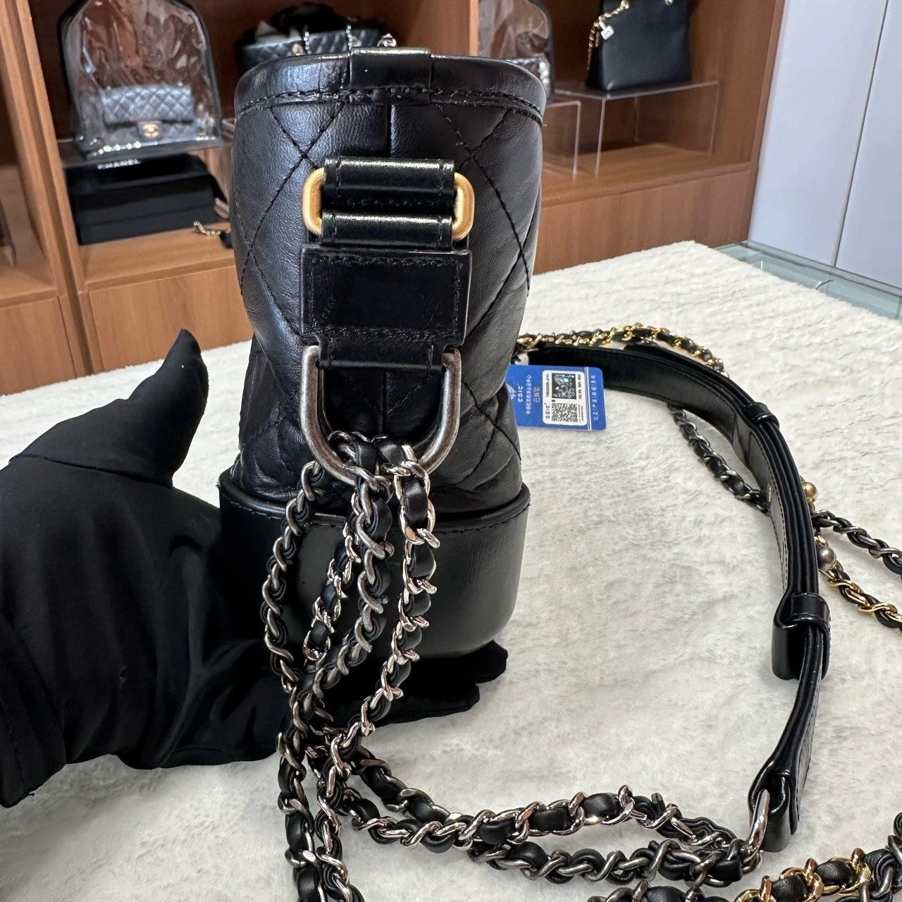 CHANEL Black Calfskin Small Shoulder Bag For Women