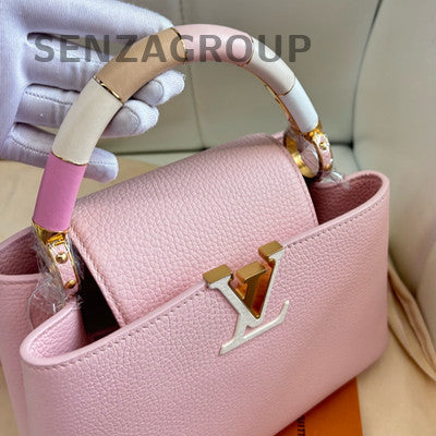 Louis Vuitton Capucines BB Taurillon Pink Handbag Shoulder Bag Women