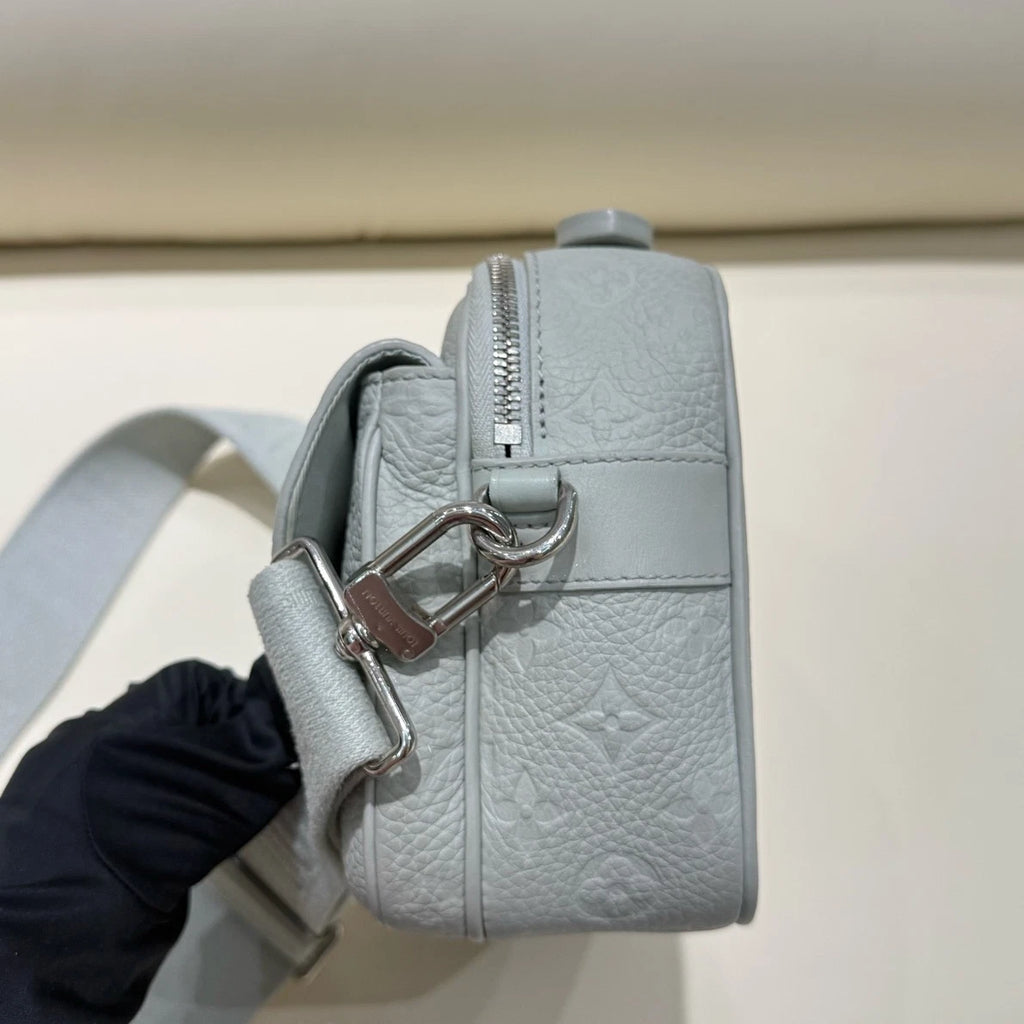 Louis Vuitton S-Lock Calfskin Monogram Empreinte Gray Handbag Crossbody