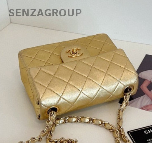Chanel Classic Flap Chain Shoulder Bag Crossbody Gold Women Fashion Designer