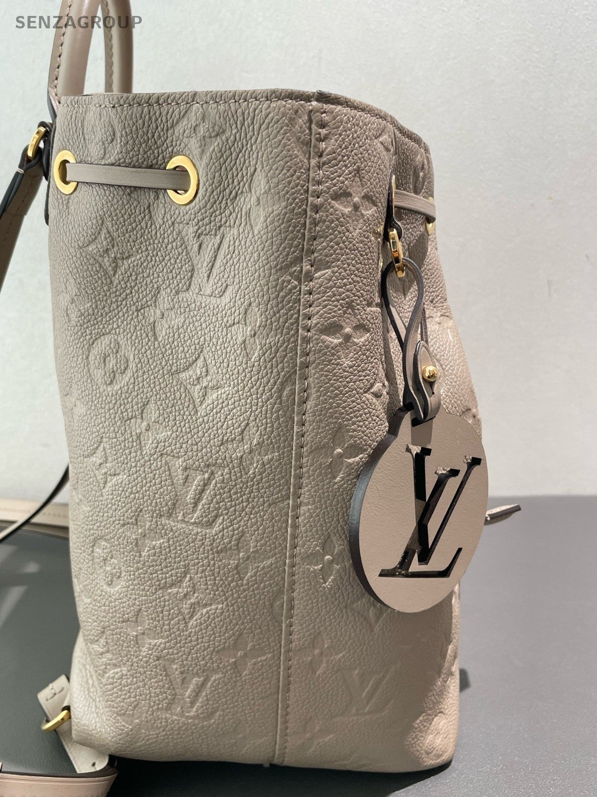 Louis Vuitton Montsouris Monogram Backpack Gray Pink Gold Women Classic