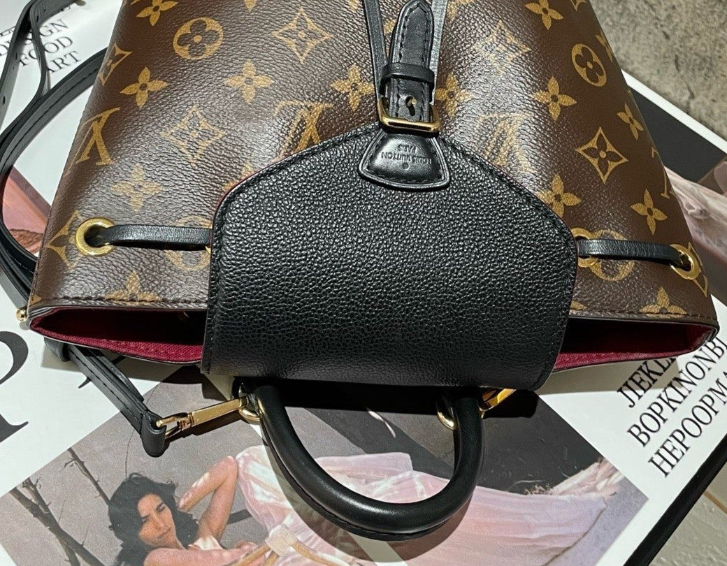 Louis Vuitton Montsouris BB Mini Monogram Backpack Brown Gold Women Classic