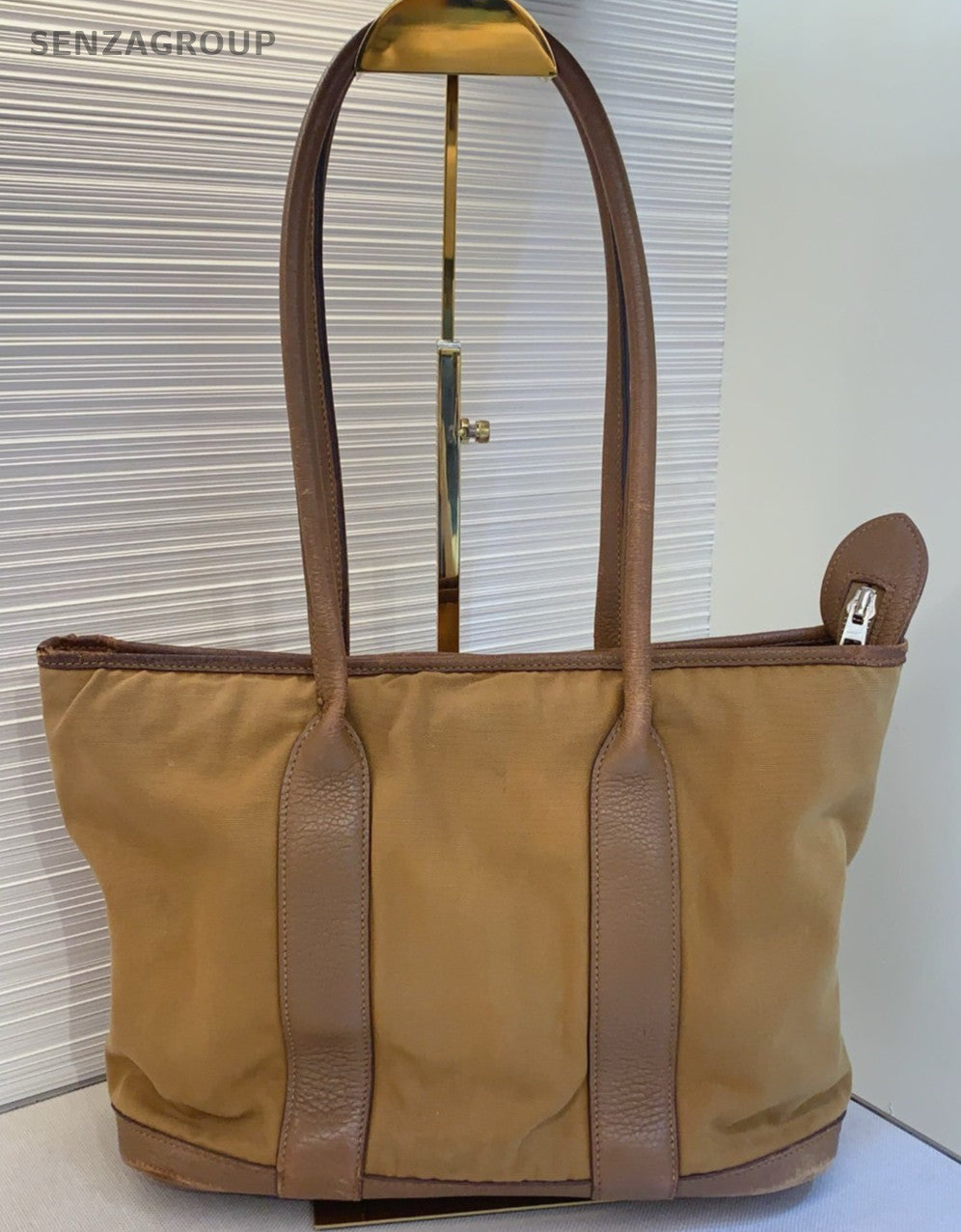 HERMES Garden Vintage Tote Shoulder Bag Brown Used Women Classic