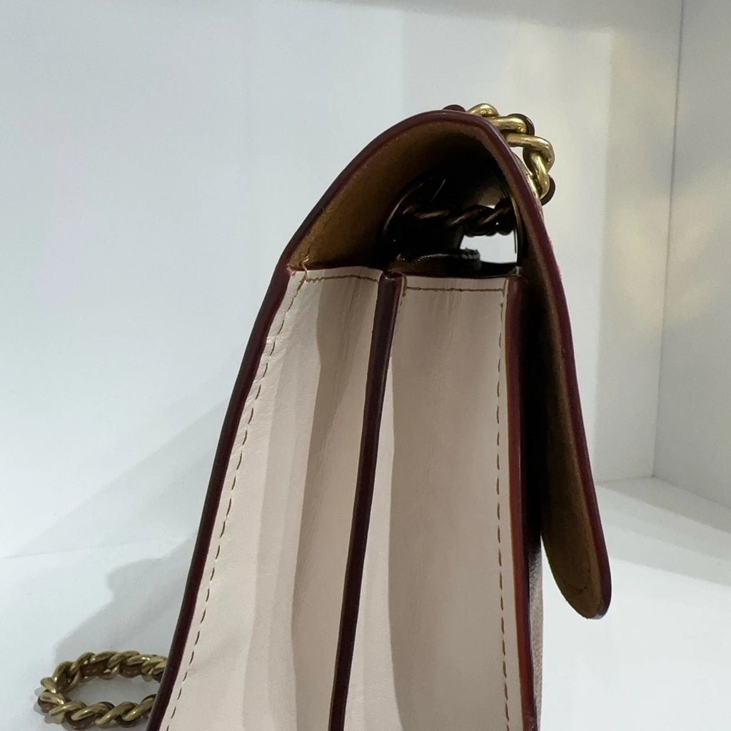 COACH Parker 26 Monogram Canvas Leather Shoulder Crossbody Handbag Women