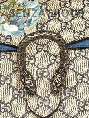Gucci Dionysus Small GG Chain Shoulder Crossbody Bag Beige Silver