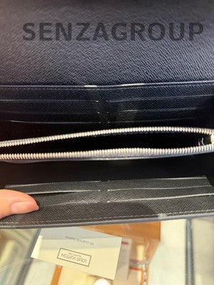 Louis Vuitton Black Epi Leather Twist Wallet On Chain Silver Clutch