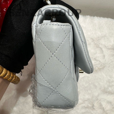 Chanel Lambskin Blue Gold CF Mini Chain Shoulder Crossbody Bag