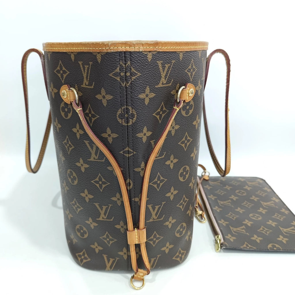 Louis Vuitton Medium Neverfull Tote Bag With Pouch For Women