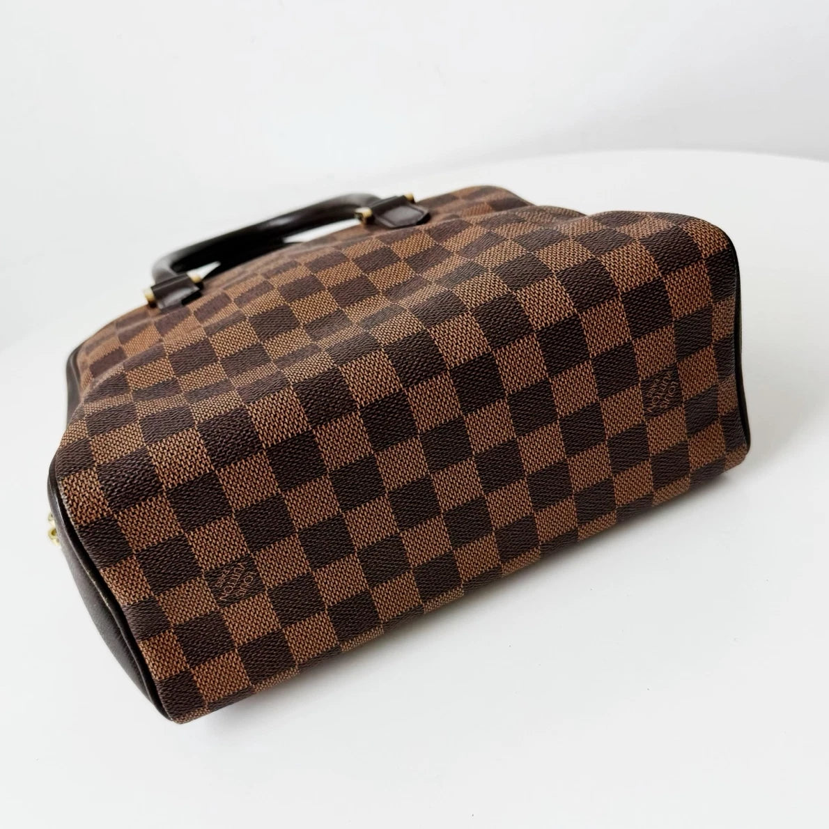 Louis Vuitton Triana Damier Ebene Canvas Handbag Gold Hardware