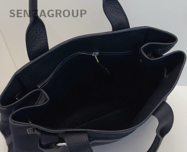 Hermes Garden GP Tote Bag Black Silver Used Women Classic Designer