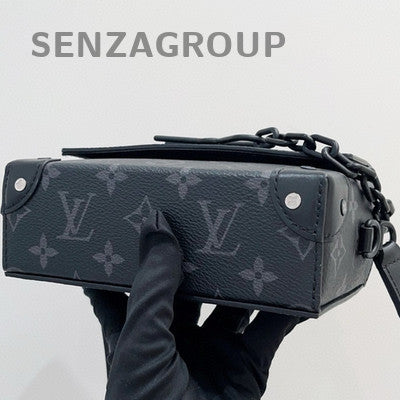 Louis Vuitton Steamer Monogram Black Messenger Crossbody Bag Unisex