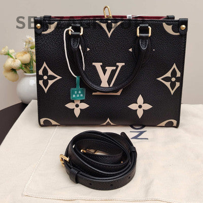 Louis Vuitton OnTheGo PM Tote Bag in Black & White Monogram - Women's