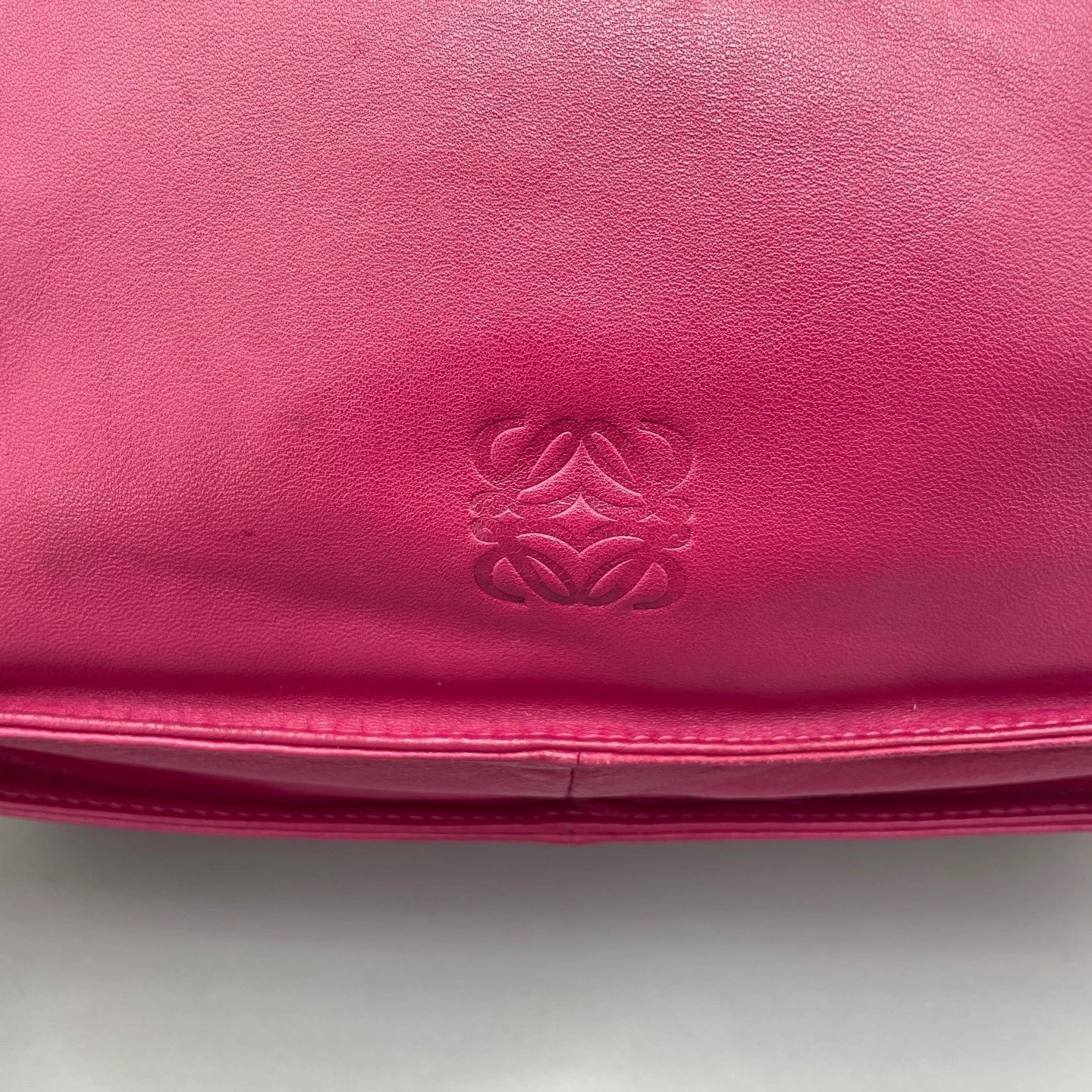 Loewe Pink Leather Fringe Bucket Bag For Women