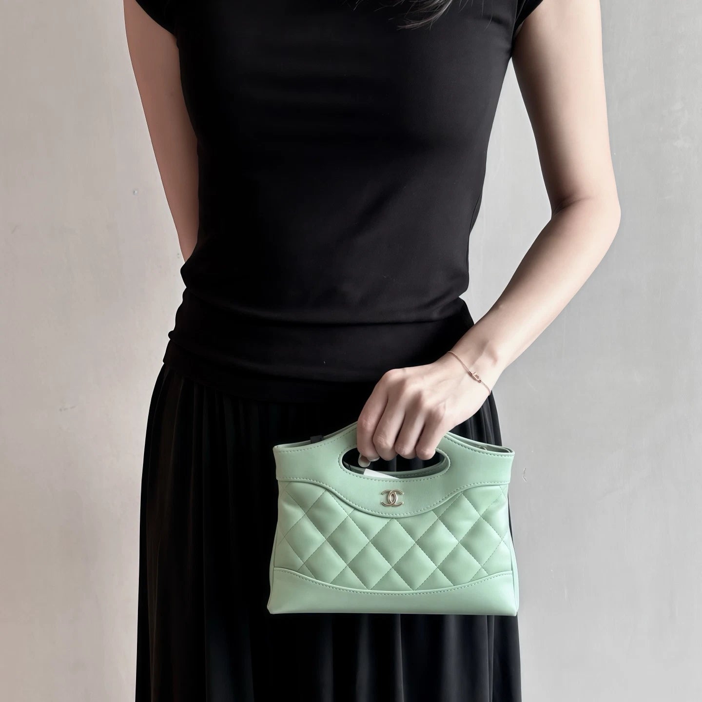 CHANEL 31Bag Nano Mint Green Tote Bag For Women
