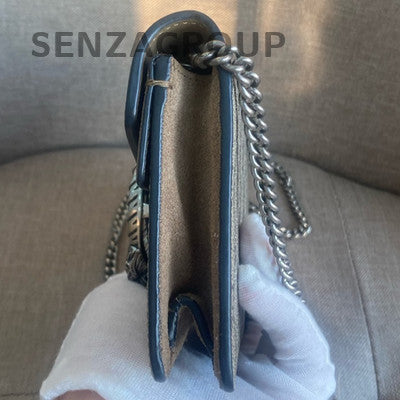 Gucci Dionysus Mini Chain Shoulder Bag Beige Silver Hardware Classic Women