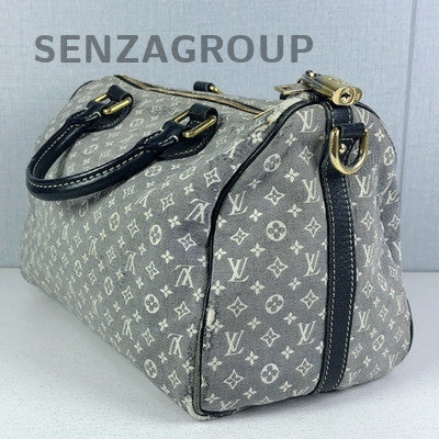 Louis Vuitton Monogram Grey Black Shoulder Crossbody Tote Bag Women