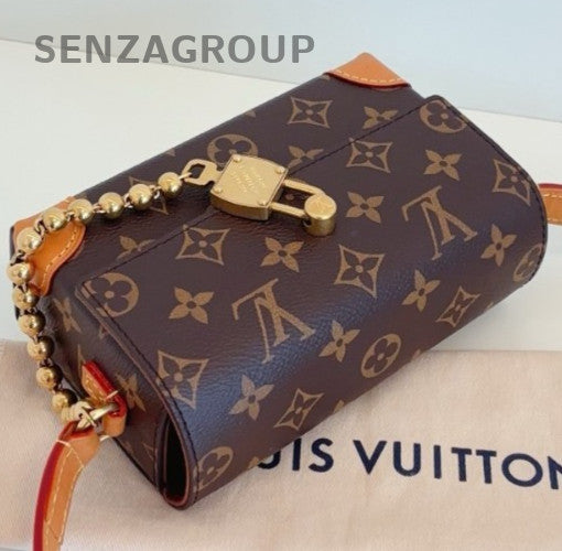 Louis Vuitton Steamer Mini Monogram Shoulder Bag Crossbody Brown Gold Women