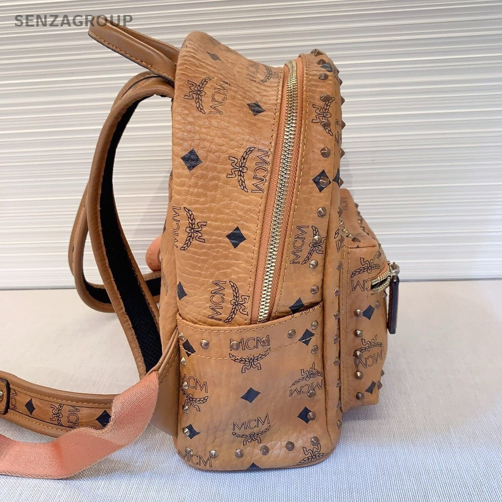 MCM Cognac Backpack PM Monogram Shoulder bag Classic