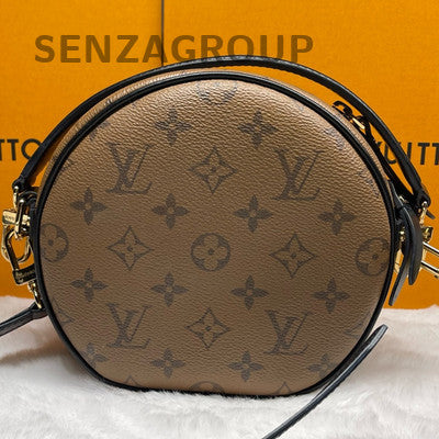 Louis Vuitton Monogram Boite Chapeau Souple MM Brown Gold Women's Bag