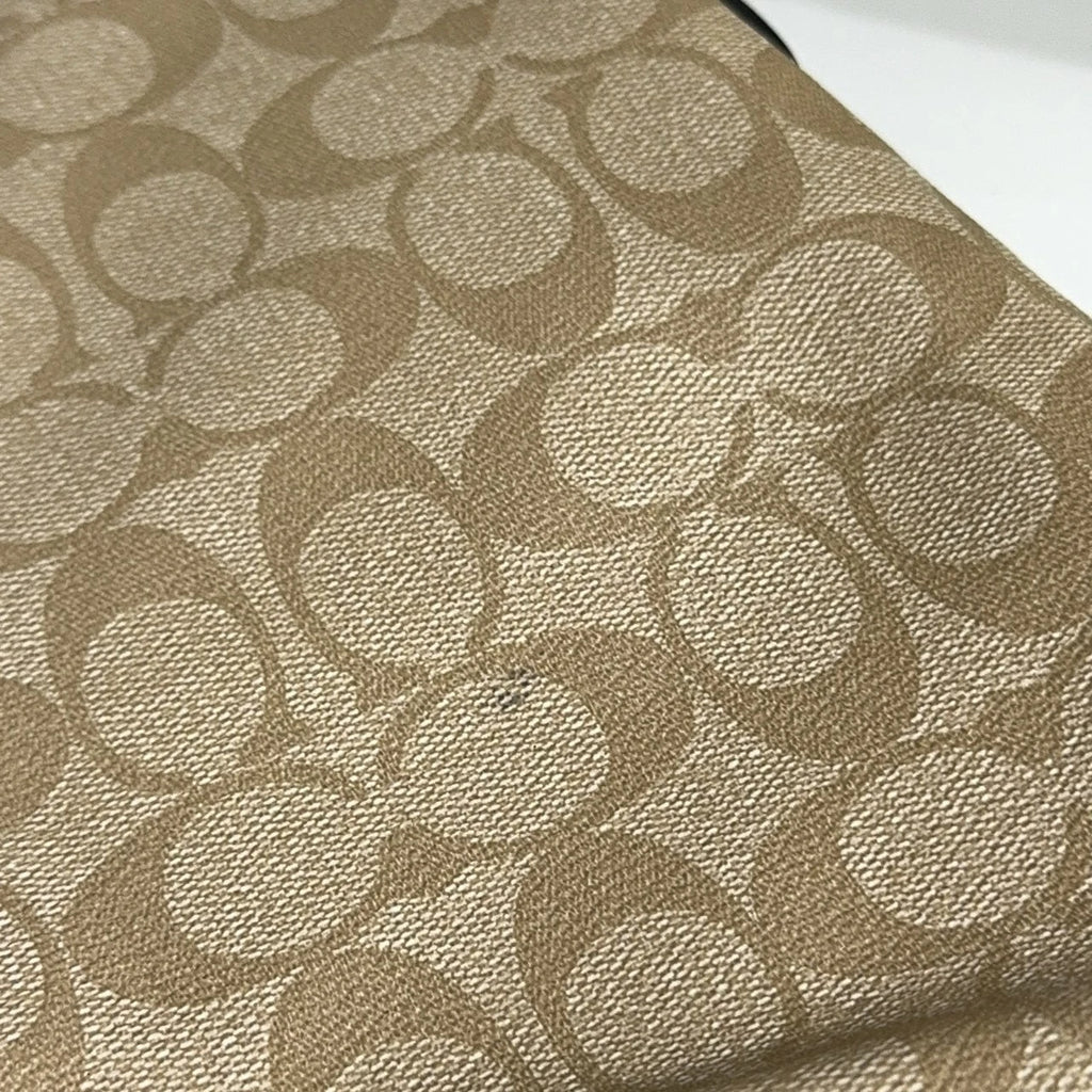 Coach Beige Monogram Canvas Tote Shoulder Crossbody Bag For Women