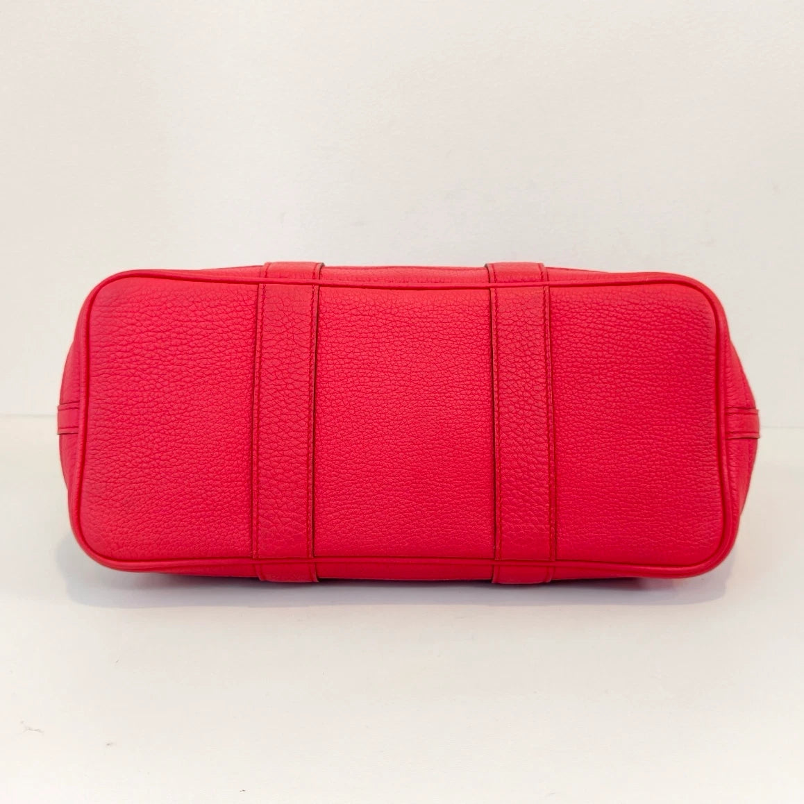 Hermes Garden Party30 Top Handle Bag Red Silver Women Classic