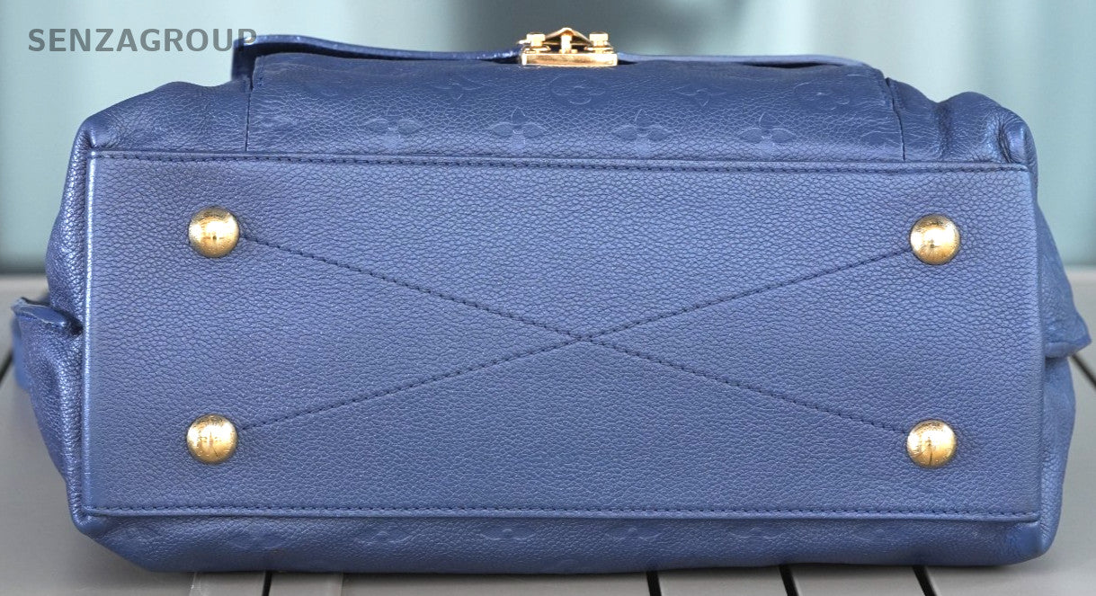 Louis Vuitton Monogram Empreinte Hobo Blue Top Handle 2WAY Shoulder bag