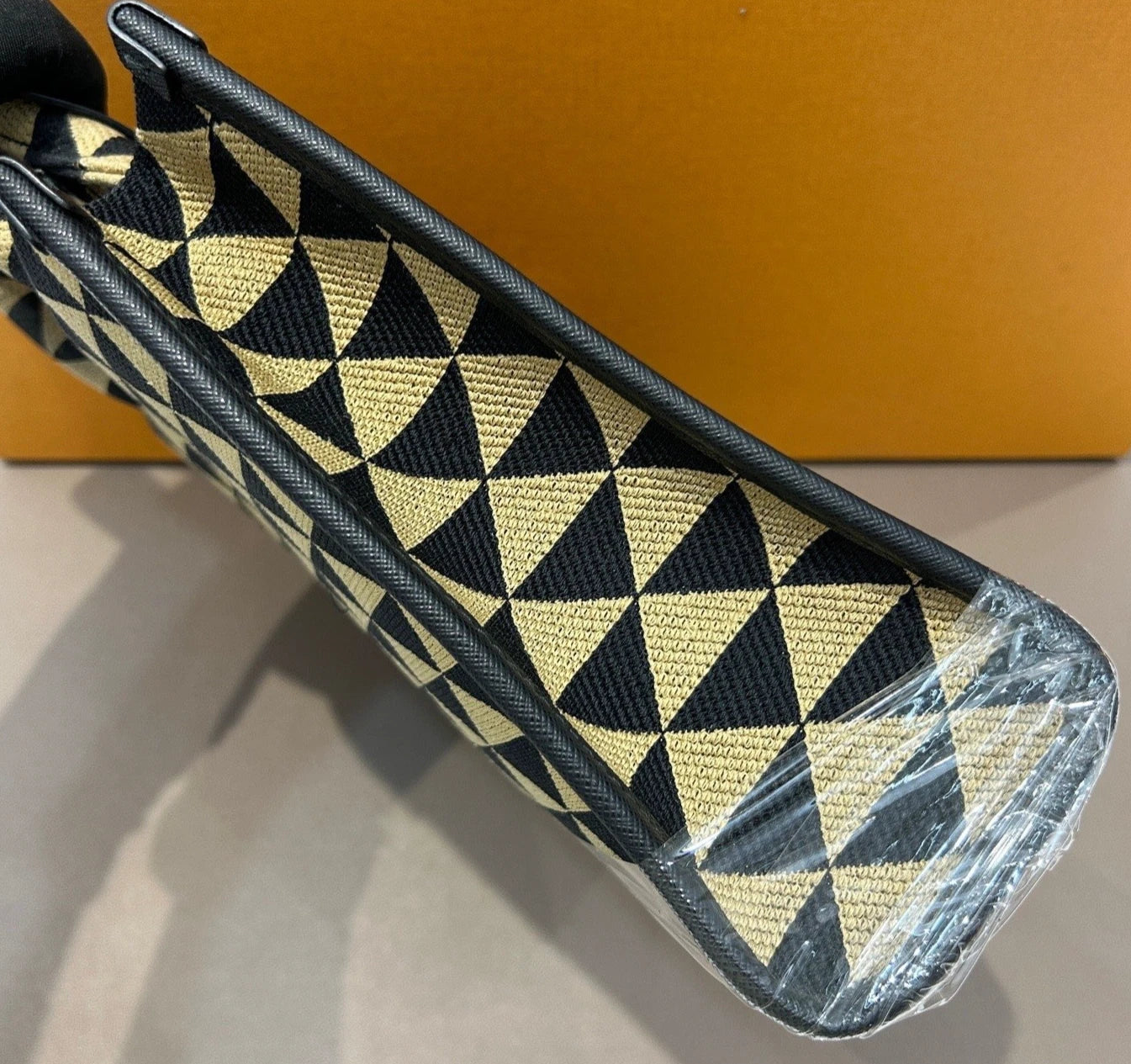 Prada Symbole PM Tote Handbag Crossbody Black Used Women Classic Designer