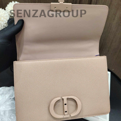 Dior Montaigne Shoulder Bag Pink Gold Hardware Classic Fashion Women