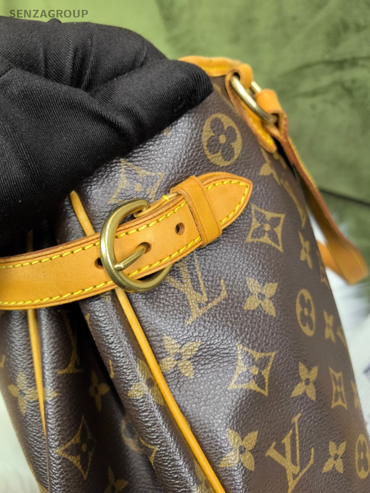 Louis Vuitton Monogram Tote Shoulder Bag Women Brown