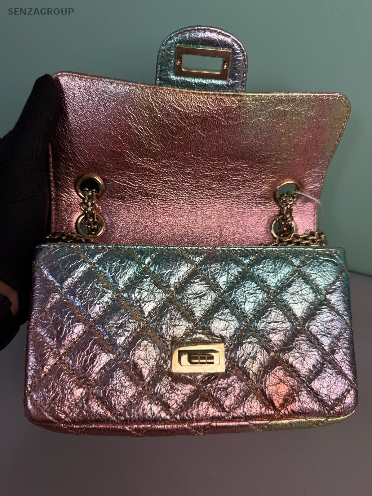 Chanel 2.55 Classic Quilted Colorful Chain Shoulder Bag Women Fashion