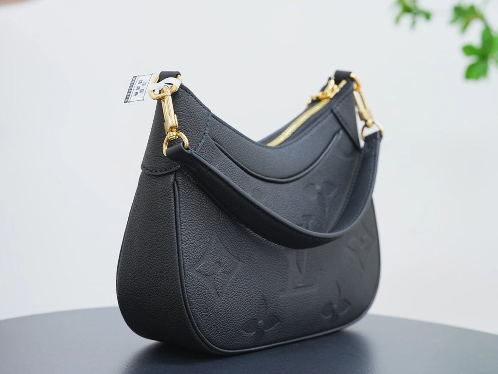 Louis Vuitton Bagatelle Monogram Empreinte Black Gold Shoulder Bag Excellent