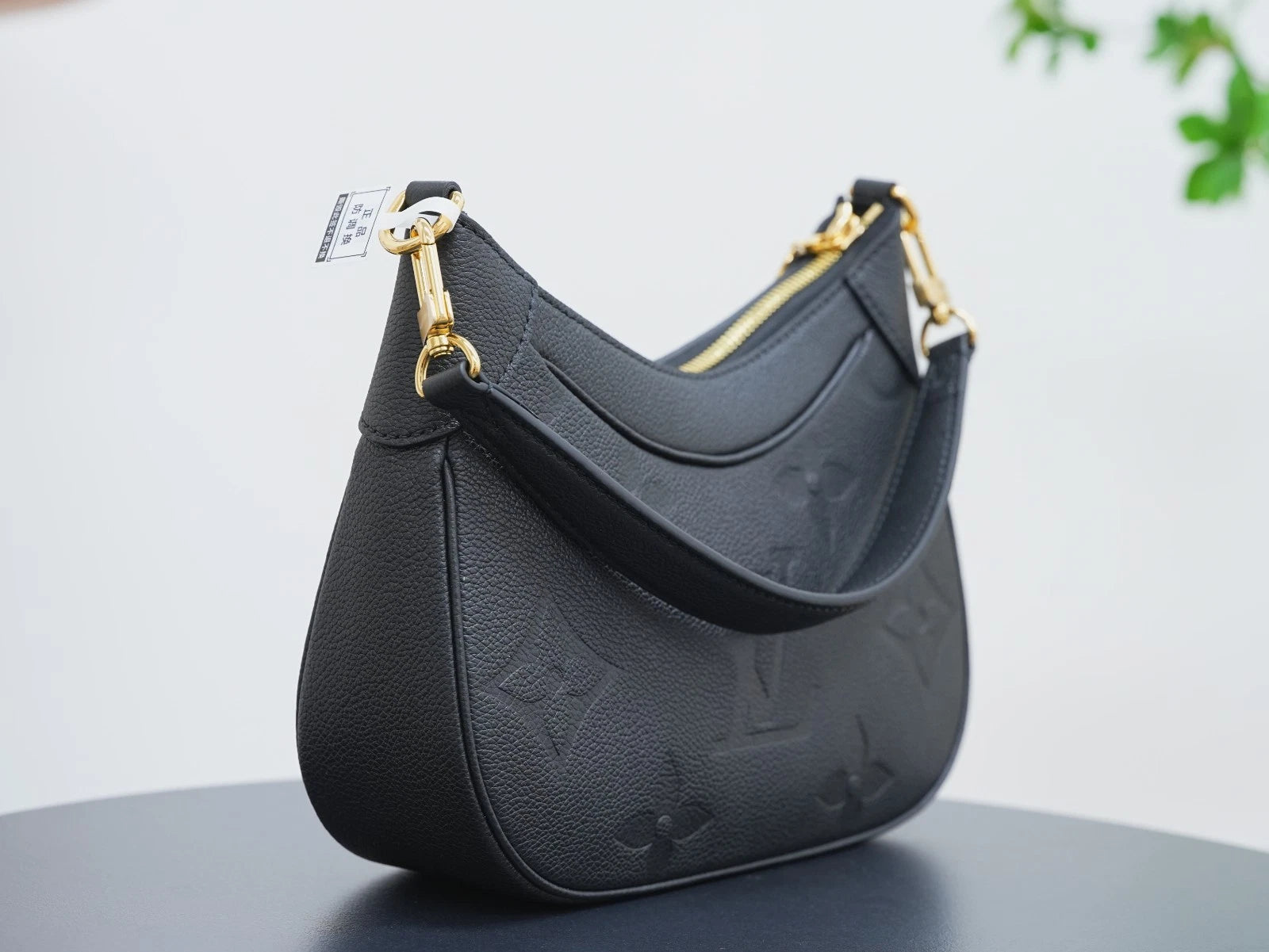 Louis Vuitton Bagatelle Monogram Empreinte Black Gold Shoulder Bag Excellent