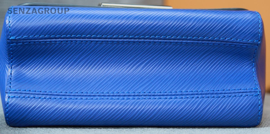Louis Vuitton Twist Epi Leather PM Chain Shoulder Bag Blue Silver Women Classic