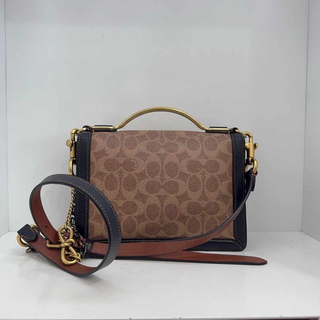 Coach Riley 22 Monogram Colorblock Leather Handbag Crossbody For Women