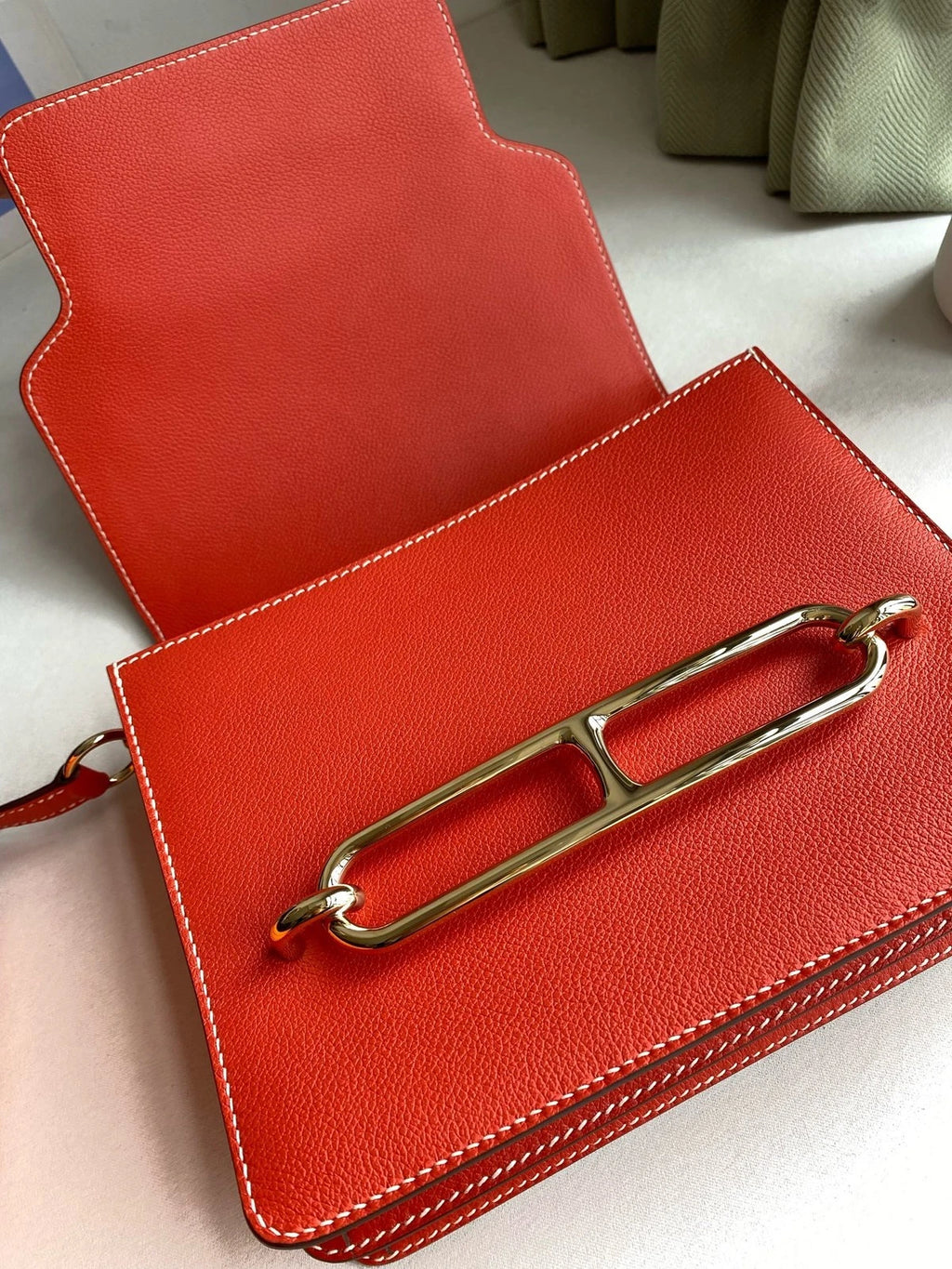 Hermes Roulis23 Tomato Red Shoulder Crossbody Bag For Women