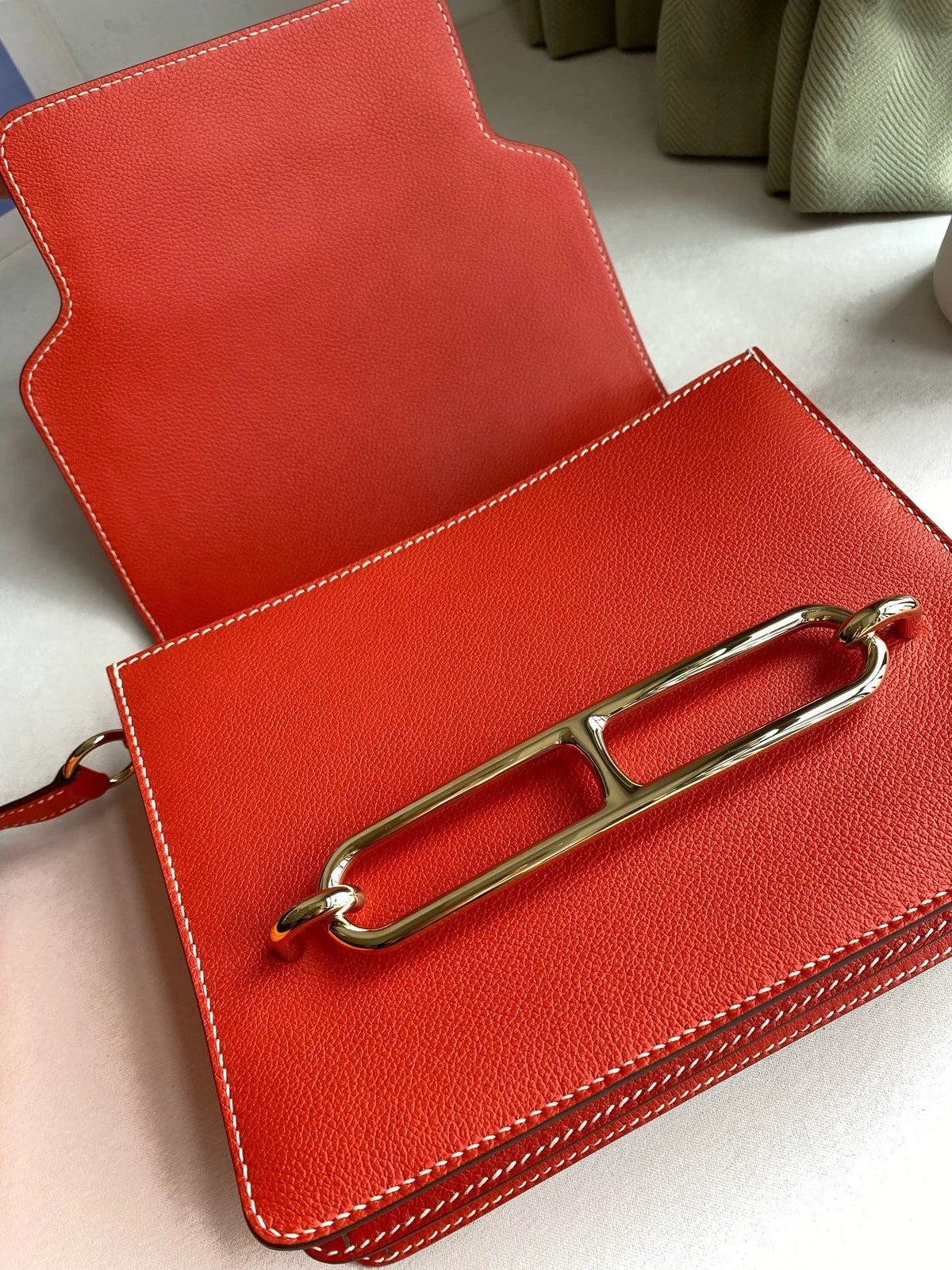 Hermes Roulis23 Tomato Red Shoulder Crossbody Bag For Women