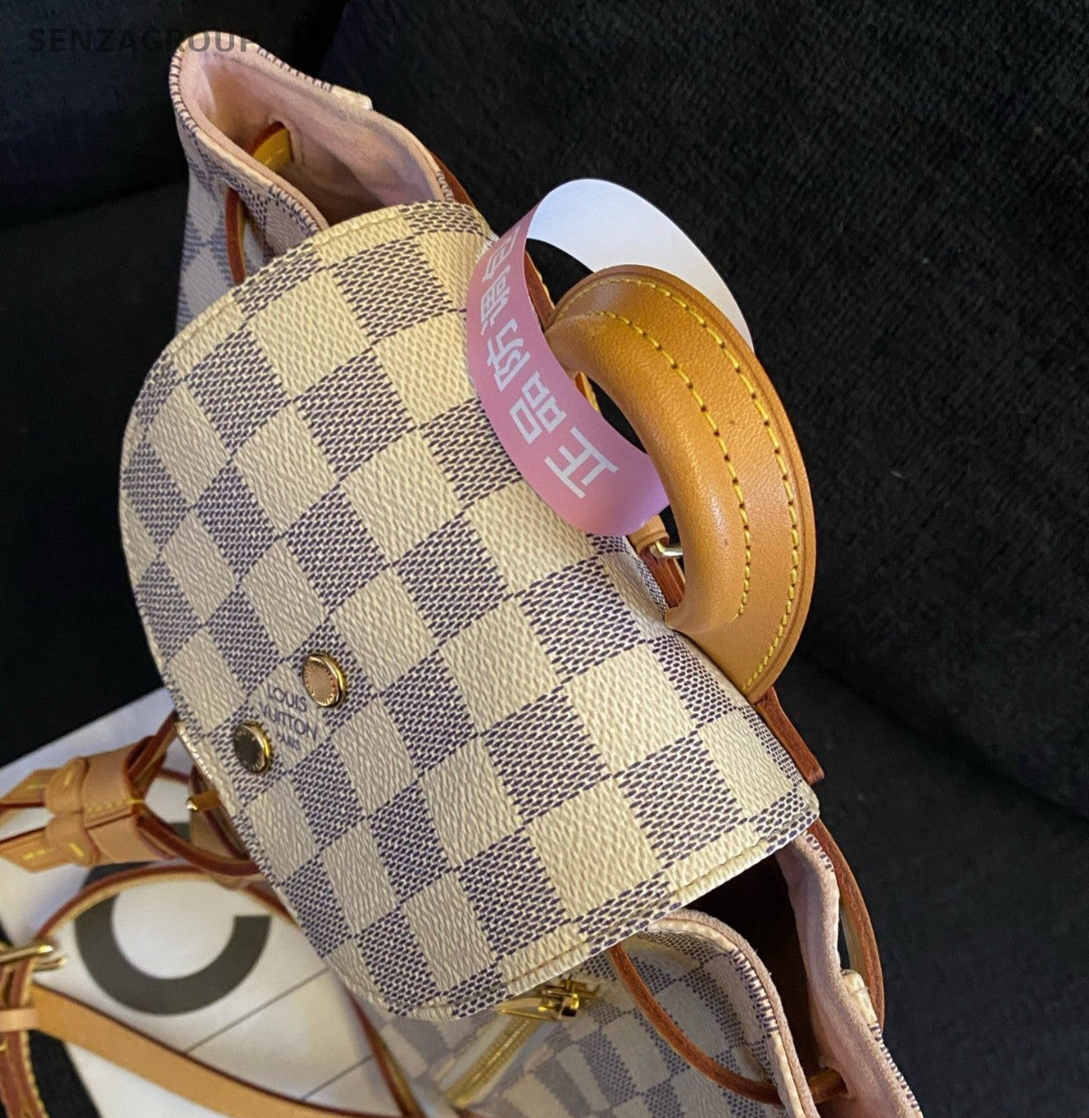 Louis Vuitton White Daimer Ebene Mini Backpack Used Women Classic