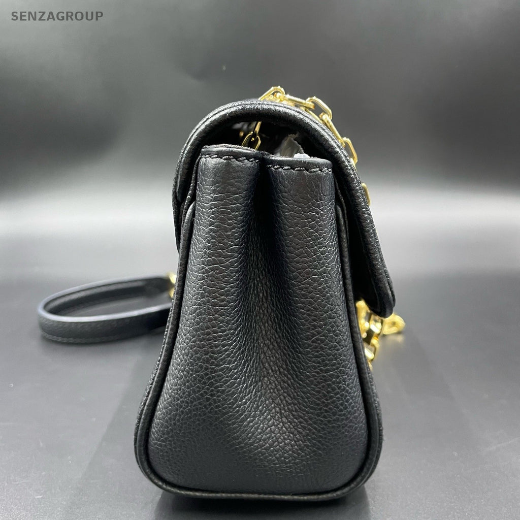 Louis Vuitton Monogram Empreinte Chain Shoulder Bag Black Gold Women Classic