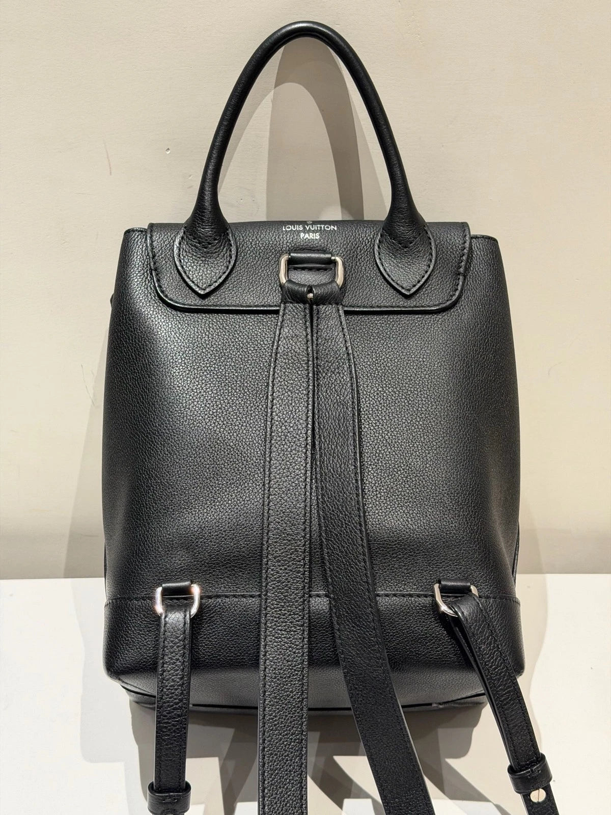 Louis Vuitton Lock Me Backpack Black Silver Unisex Adults Classic