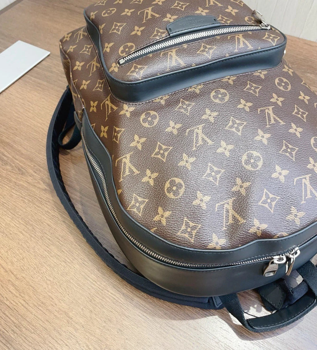 Louis Vuitton Monogram Macassar Canvas Backpack Top Handle Bag Unisex