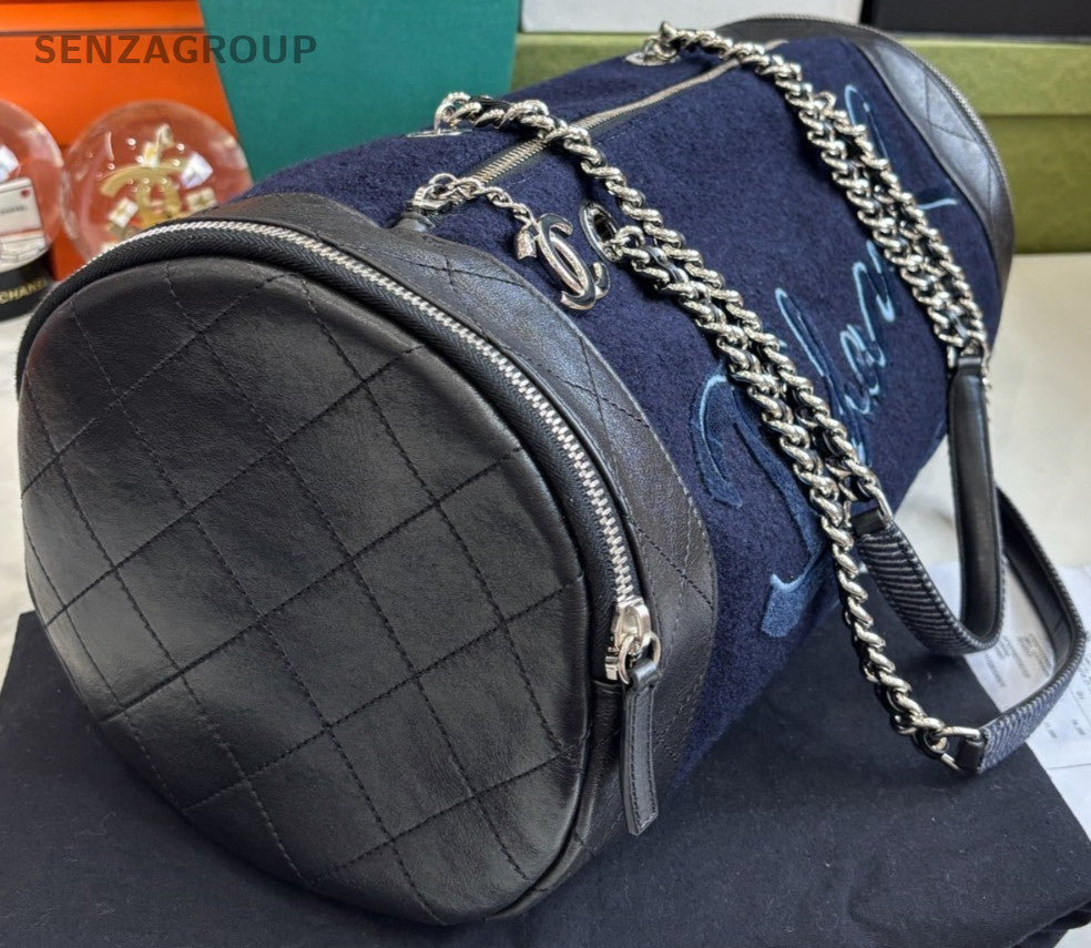 CHANEL Burger Series Top Handle bag Limited Edition Women Black Blue