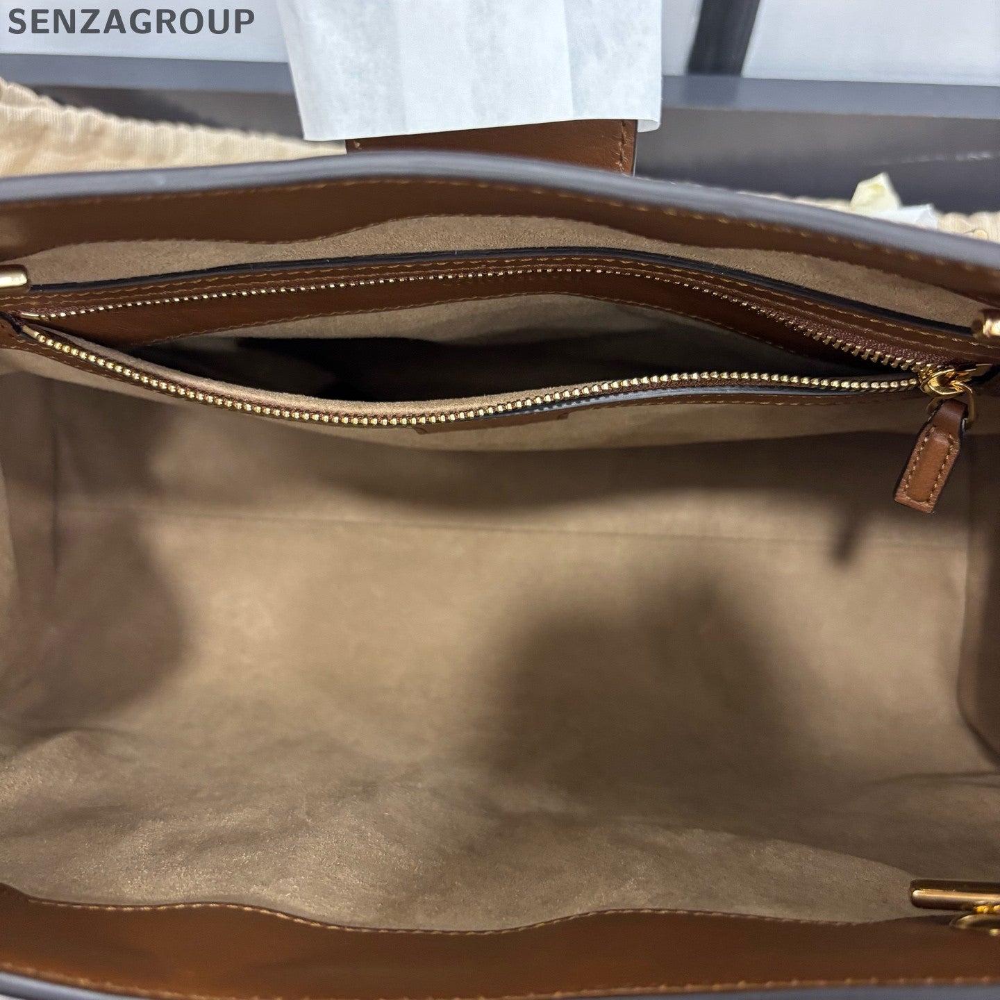 Gucci GG Padlock Shoulder Bag Brown Canvas Chain Strap Women