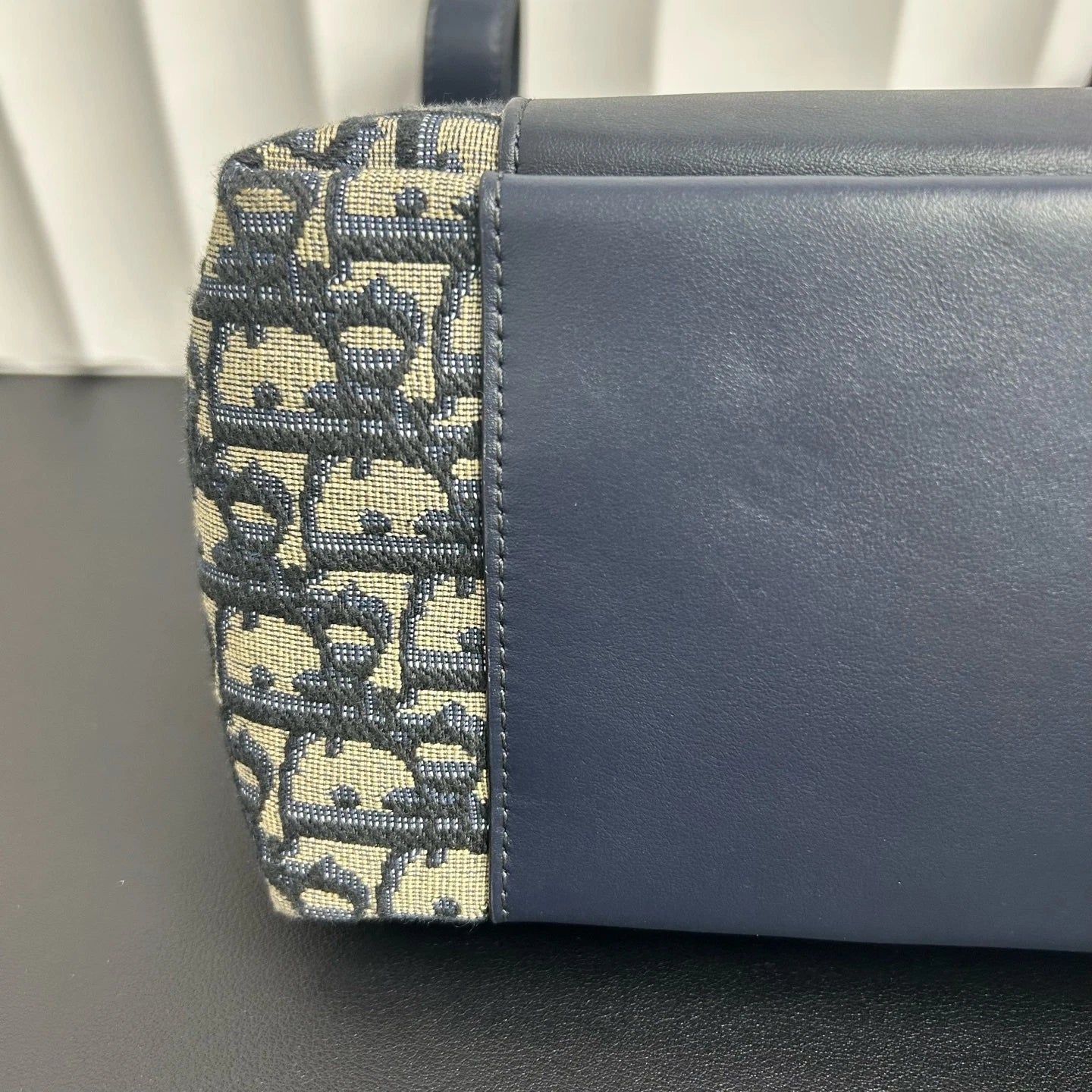 Dior Signature Small Printed Canvas Calfskin Bucket Crossbody Handbag Women