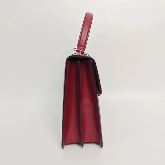 Bvlgari Serpenti Forever Red Leather Shoulder Crossbody Bag For Women