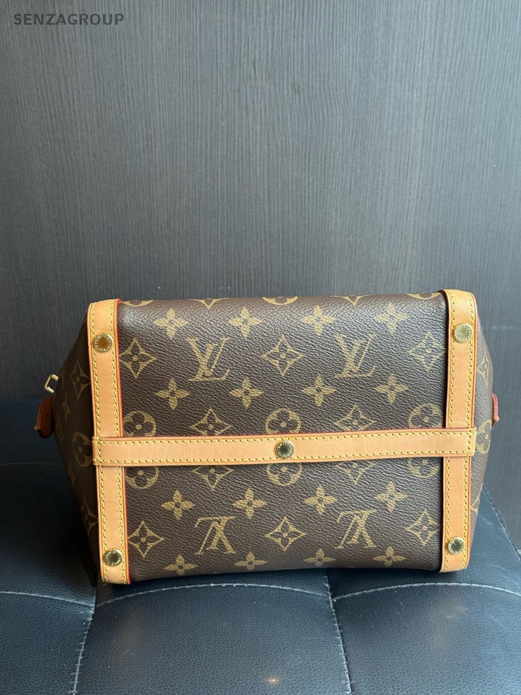 Louis Vuitton Lindy PM Monogram Top Handle Handbag Brown Women